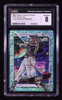 Oneil Cruz 2024 Topps Cosmic Chrome Aqua Equinox Refractors #136 #021/199 (CGC 8) at PristineAuction.com