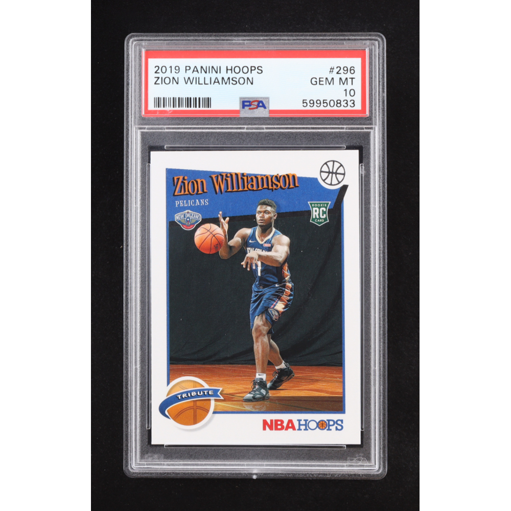 Zion Williamson 2019 Hoops Tribute #296 RC (PSA 10) at PristineAuction.com
