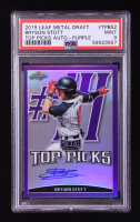 Bryson Stott 2019 Leaf Metal Draft Top Picks Purple #TPBS2 RC #13/25 (PSA 9) at PristineAuction.com