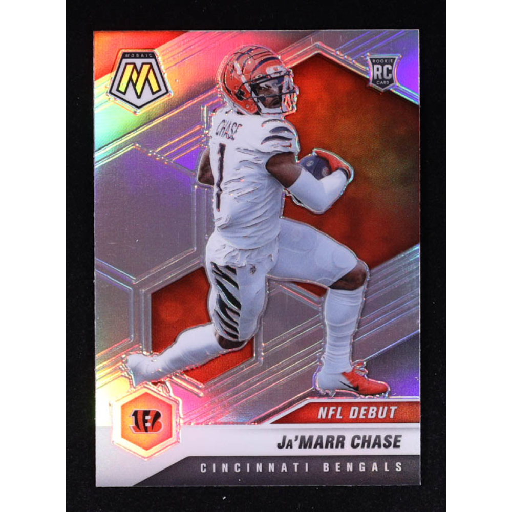 Ja'Marr Chase 2021 Panini Mosaic Silver #247 RC at PristineAuction.com