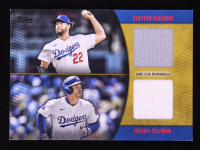 Clayton Kershaw / Freddie Freeman 2025 Topps Dual Major League Materials Gold #MLMD2KF S2 #41/50 at PristineAuction.com