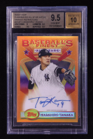 Masahiro Tanaka 2020 Finest Flashbacks All-Star Autographs Orange Refractors #AAMTA #08/10 (BGS 9.5 | Autograph Graded 10) at PristineAuction.com