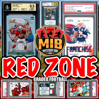 MIB Slabbed Football – One (1) Graded Card Per Pack – RED ZONE Edition Mystery Box at PristineAuction.com