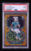 Jaylen Waddle 2021 Panini Prizm Prizms Lazer #338 RC (PSA 9) at PristineAuction.com