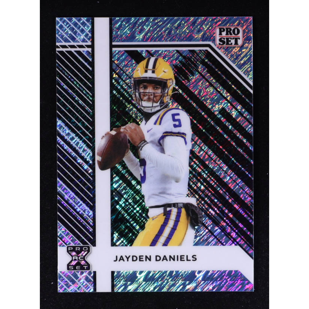 Jayden Daniels 2024 Pro Set Platinum Blue Shimmer #PSB277 #11/20 RC at PristineAuction.com