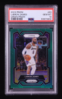 LeBron James 2023-24 Panini Prizm Prizms Green #63 (PSA 10) at PristineAuction.com
