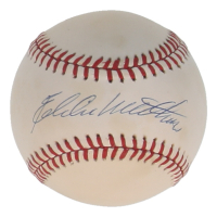 Eddie Mathews Signed ONL Baseball (Beckett) at PristineAuction.com