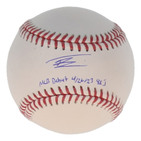 Tanner Bibee Signed OML Baseball Inscribed "MLB Debut 4/26/23 / 8 Ks" (MLB) at PristineAuction.com