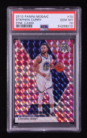 Stephen Curry 2019-20 Panini Mosaic Mosaic Pink Camo #70 (PSA 10) at PristineAuction.com