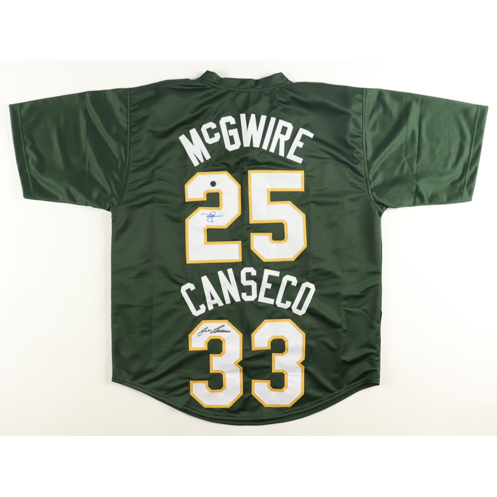 Mark McGwire & Jose Canseco Signed Jersey (AWM) at PristineAuction.com