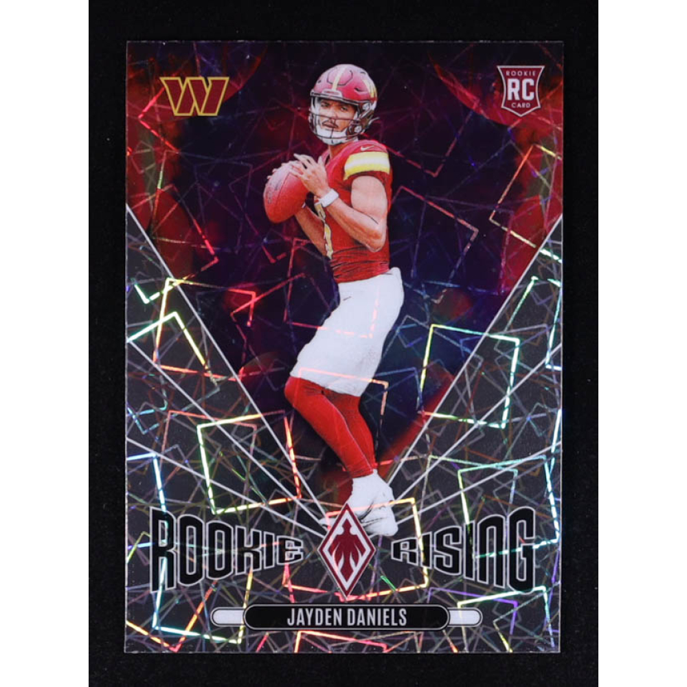 Jayden Daniels 2024 Panini Phoenix Rookie Rising Lazer #43 RC at PristineAuction.com