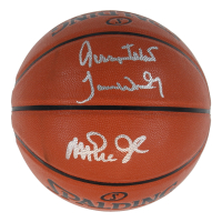 Magic Johnson, Jerry West & James Worthy Signed NBA Basketball (Beckett) at PristineAuction.com