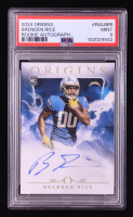 Brenden Rice 2024 Panini Origins Rookie Autographs #34 RC (PSA 9) at PristineAuction.com