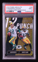 Aaron Rodgers / Davante Adams 2018 Absolute One Two Punch Spectrum Gold #9 (PSA 9) at PristineAuction.com