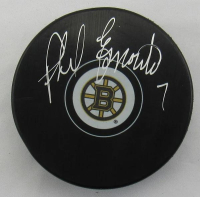 Phil Esposito Signed Bruins Logo Hockey Puck (JSA) at PristineAuction.com