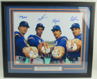 Mets Custom Framed Photo Signed By (4) with Dwight Gooden, Bob Ojeda, Ron Darling & Sid Fernandez (JSA) at PristineAuction.com