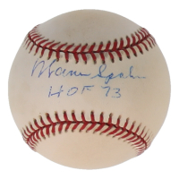 Warren Spahn Signed OAL Baseball Inscribed "HOF 73" (PSA) at PristineAuction.com