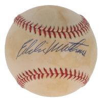 Eddie Mathews Signed ONL Baseball (PSA) at PristineAuction.com