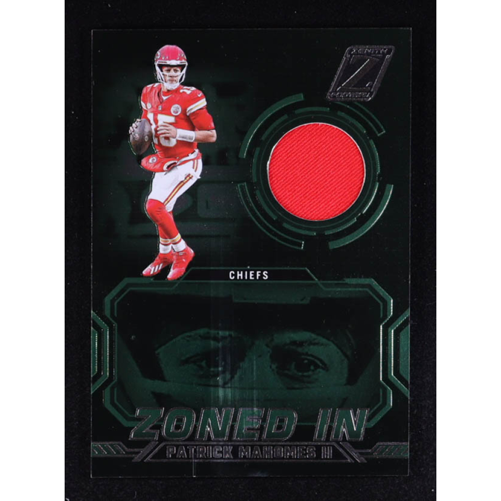 Patrick Mahomes 2024 Zenith Zoned In Jerseys #8 at PristineAuction.com