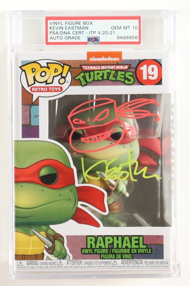 Kevin Eastman Signed "Teenage Mutant Ninja Turtles" #19 Raphael Funko Pop! Vinyl Figure with Hand-Drawn Sketch (PSA) at PristineAuction.com Kevin Eastman Signed "Teenage Mutant Ninja Turtles" #19 Raphael Funko Pop! Vinyl Figure with Hand-Drawn Sketch (PSA) at PristineAuction.com
