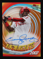 Jimmy Rollins 2025 Finest Moments Autographs Orange Refractors #FMAJR #25/25 at PristineAuction.com