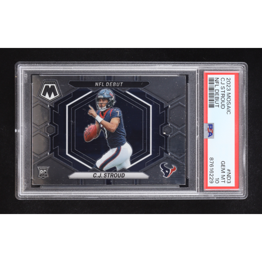 CJ Stroud 2023 Panini Mosaic NFL Debut #3 RC (PSA 10) at PristineAuction.com
