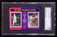 Mickey Mantle / Hank Aaron 1975 Topps Mini #195 MVP (SGC 7.5) at PristineAuction.com