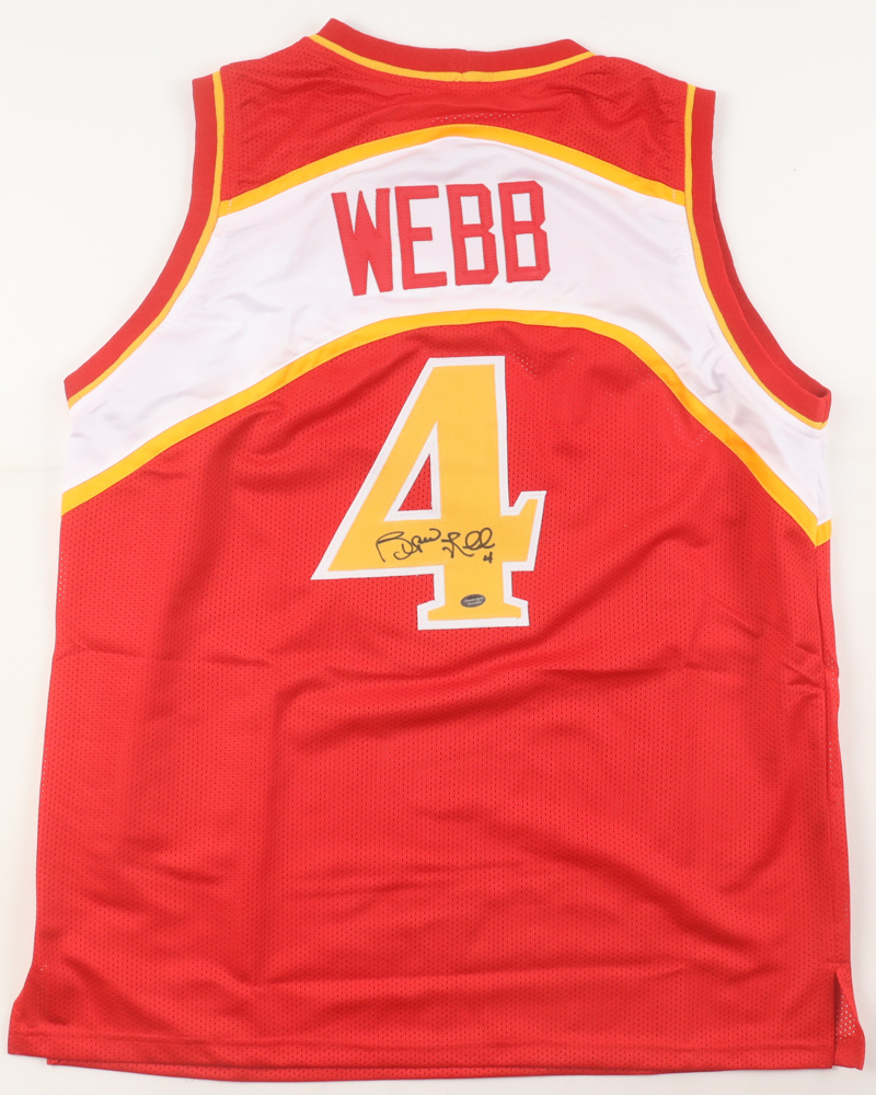 Spud Webb Signed Jersey (Schwartz) at PristineAuction.com Spud Webb Signed Jersey (Schwartz) at PristineAuction.com
