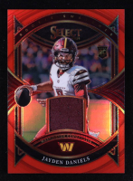 Jayden Daniels 2024 Select Rookie Swatches Prizm Red #20 RC at PristineAuction.com