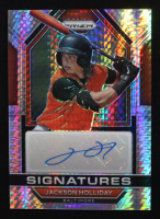 Jackson Holliday 2023 Panini Prizm Signatures Prizms Hyper #2 RC at PristineAuction.com