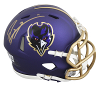 Ray Lewis Signed Ravens On-Field Alternate Speed Mini Helmet (Beckett) at PristineAuction.com