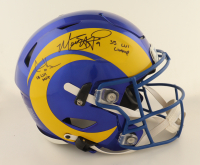 Matthew Stafford & Cooper Kupp Signed Rams Full-Size Authentic On-Field Speedflex Helmet Inscribed "SB LVI Champ" & "SB LVI MVP" (Fanatics) at PristineAuction.com