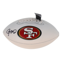 Joe Montana Signed 49ers Logo Football (Fanatics) at PristineAuction.com