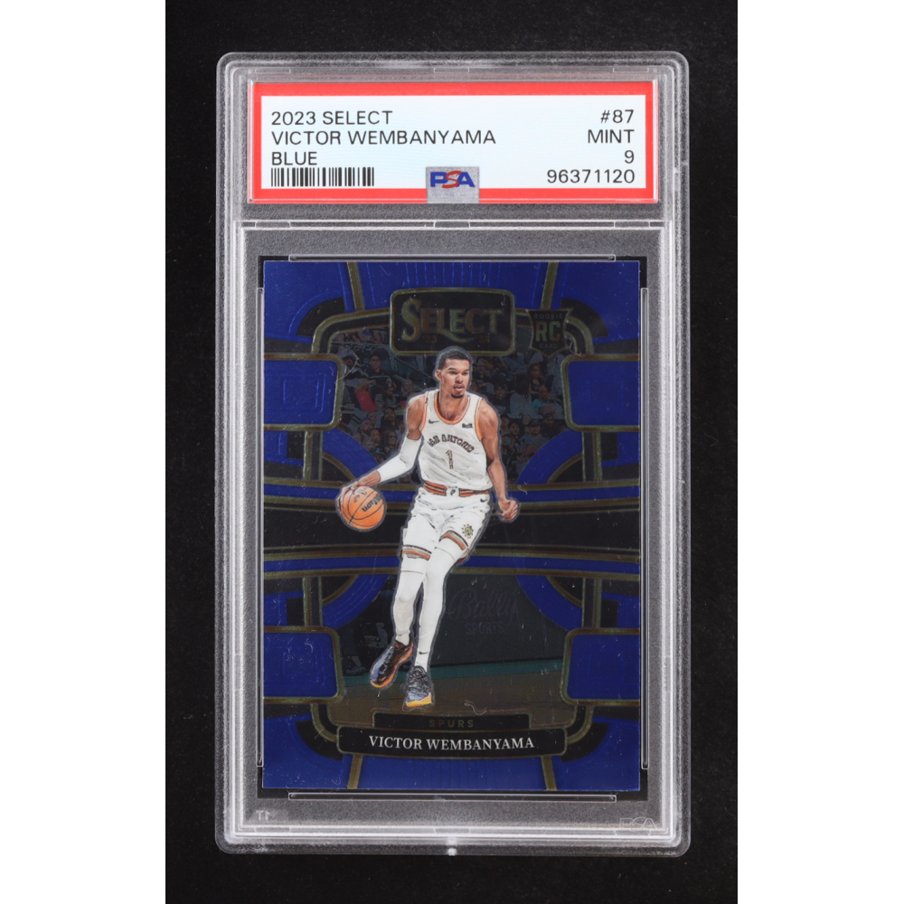 Victor Wembanyama 2023-24 Panini Select Blue #87 RC (PSA 9) at PristineAuction.com