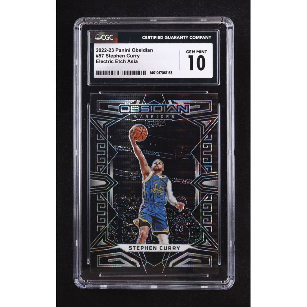 Stephen Curry 2022-23 Panini Obsidian Electric Etch Asia #57 (CGC 10) at PristineAuction.com
