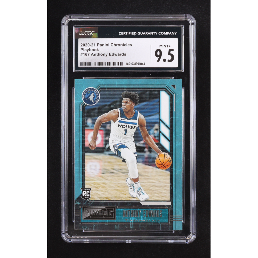 Anthony Edwards 2020-21 Panini Chronicles Playbook #167 RC (CGC 9.5) at PristineAuction.com