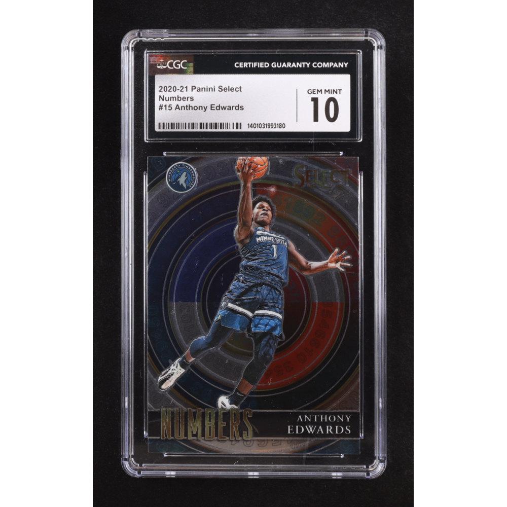 Anthony Edwards 2020-21 Select Numbers #15 RC (CGC 10) at PristineAuction.com
