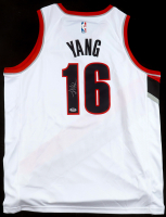 Yang Hansen Signed Trail Blazers Nike Authentic Jersey (PSA) at PristineAuction.com
