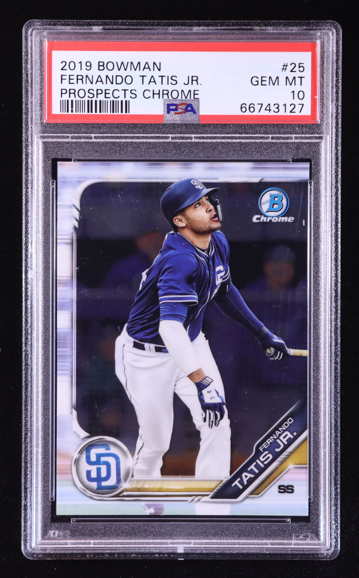 Fernando Tatis Jr. 2019 Bowman Chrome Prospects #BCP25 RC (PSA 10) at PristineAuction.com Fernando Tatis Jr. 2019 Bowman Chrome Prospects #BCP25 RC (PSA 10) at PristineAuction.com