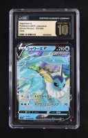 Vaporeon V RR 2021 Pokemon Sword and Shield Enhanced Expansion Pack Eevee Heroes Japanese #015 (CGC 10 | Pristine Black Label) at PristineAuction.com