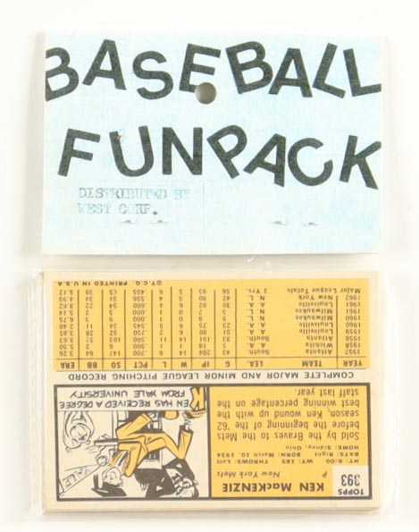 1963 Topps Baseball Card Fun Pack with (10) Cards at PristineAuction.com 1963 Topps Baseball Card Fun Pack with (10) Cards at PristineAuction.com