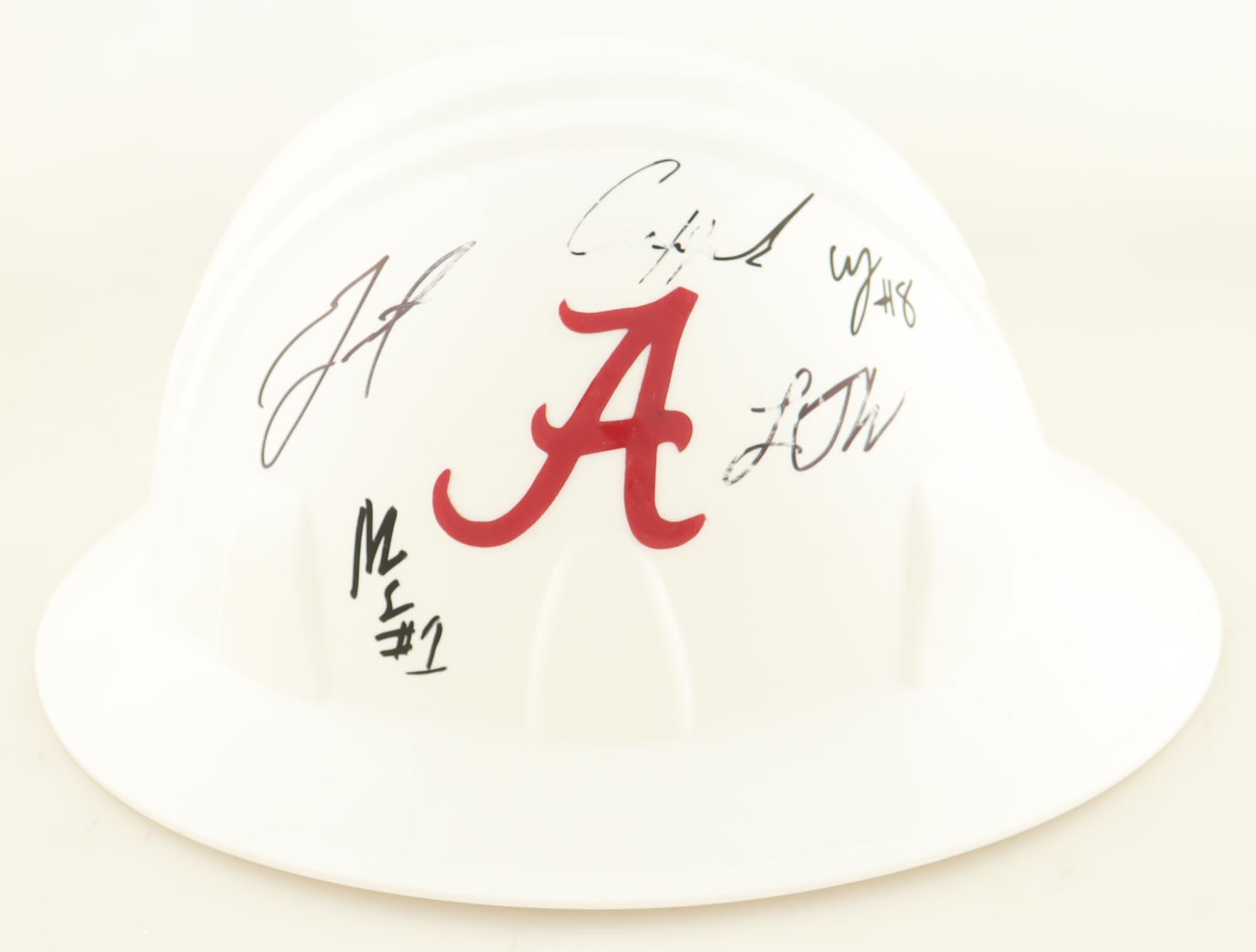 Alabama Crimson Tide Hard Hat Signed by (9) with Mark Sears, Chris Youngblood, Grant Nelson (JSA & Beckett) at PristineAuction.com Alabama Crimson Tide Hard Hat Signed by (9) with Mark Sears, Chris Youngblood, Grant Nelson (JSA & Beckett) at PristineAuction.com