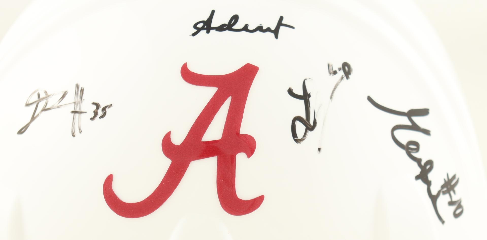 Alabama Crimson Tide Hard Hat Signed by (9) with Mark Sears, Chris Youngblood, Grant Nelson (JSA & Beckett) at PristineAuction.com Alabama Crimson Tide Hard Hat Signed by (9) with Mark Sears, Chris Youngblood, Grant Nelson (JSA & Beckett) at PristineAuction.com