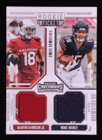 Marvin Harrison Jr. / Rome Odunze 2024 Panini Contenders Rookie Ticket Dual Swatches #12 RC at PristineAuction.com