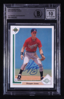 Chipper Jones Signed 1991 Upper Deck #55 RC (BGS | Autograph Graded 10) at PristineAuction.com