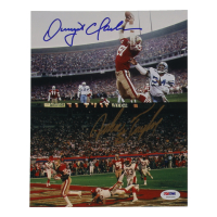 Dwight Clark & John Taylor Signed 49ers 8x10 Photo (PSA) at PristineAuction.com