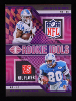 Jahmyr Gibbs / Barry Sanders 2023 Panini Illusions Rookie Idols Dual Memorabilia Purple #7 #1/1 at PristineAuction.com