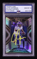Justin Jefferson Signed 2020 Select Prizm Silver #261 RC (PSA | Autograph Graded PSA 10) at PristineAuction.com