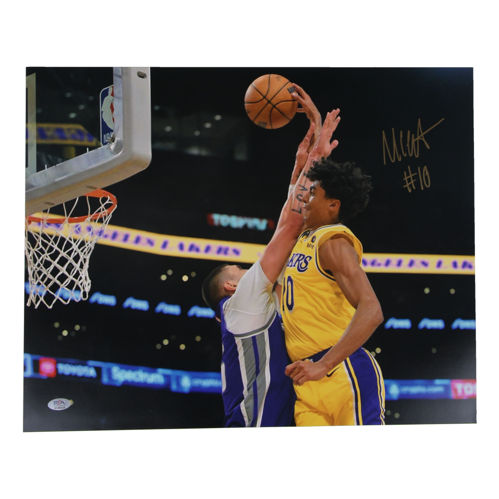 Max Christie Signed Lakers 16x20 Photo (PSA) at PristineAuction.com