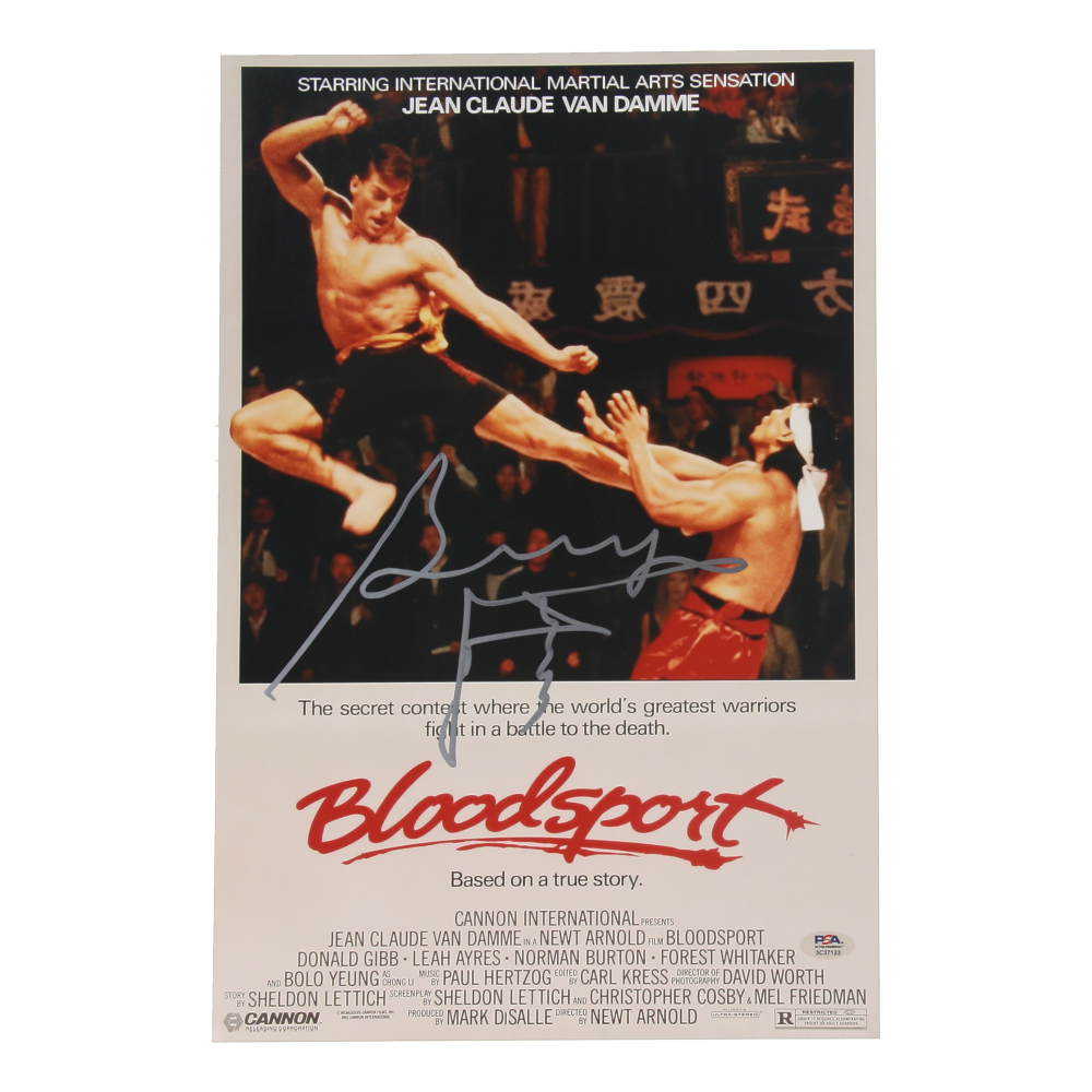 Bolo Yeung Signed "Bloodsport" 11x17 Movie Poster (PSA) at PristineAuction.com